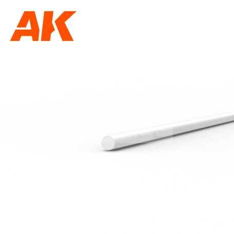 AK-Interactive - Rod 0.50 diameter x 350mm – STYRENE ROD – (10 units) - Rúd alakú sztirol profil AK6536
