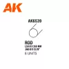 AK-Interactive - Rod 1.50 diameter x 350mm – STYRENE ROD – (8 units) - Rúd alakú sztirol profil AK6539