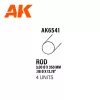 AK-Interactive - Rod 3.00 diameter x 350mm – STYRENE ROD – (4 units) - Rúd alakú sztirol profil AK6541
