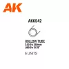 AK-Interactive - Hollow tube 2.00 diameter x 350mm – STYRENE HOLLOW TUBE – (6 units) - Cső alakú sztirol profil AK6542