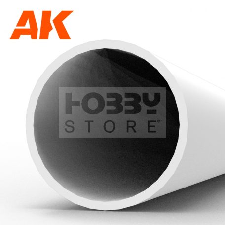 AK-Interactive - Hollow tube 6.00 diameter x 350mm – STYRENE HOLLOW TUBE – (3 units) - Cső alakú sztirol profil AK6546