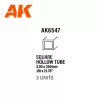 AK-Interactive - Square hollow tube 3.00 x 350mm – STYRENE SQUARE HOLLOW TUBE – (3 units) - négyzet sztirol profil AK6547