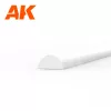 AK-Interactive - Half cane 2.00 x 350mm – STYRENE HALF CANE – (4 units) Félkör alakú sztirol profil AK6552