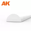 AK-Interactive - Half cane 4.00 x 350mm – STYRENE HALF CANE – (3 units) Félkör alakú sztirol profil AK6554