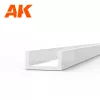 AK-Interactive - U Channel 3.0 width x 350mm – STYRENE U CHANNEL – (4 units) U alakú sztirol profil AK6555