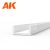AK-Interactive - U Channel 3.0 width x 350mm – STYRENE U CHANNEL – (4 units) U alakú sztirol profil AK6555