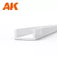 AK-Interactive - U Channel 3.0 width x 350mm – STYRENE U CHANNEL – (4 units) U alakú sztirol profil AK6555