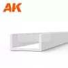 AK-Interactive - U Channel 4.0 width x 350mm – STYRENE U CHANNEL – (3 units) U alakú sztirol profil AK6556