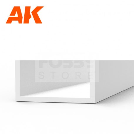 AK-Interactive - U Channel 5.0 width x 350mm – STYRENE U CHANNEL – (3 units) U alakú sztirol profil AK6557