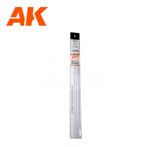 AK-Interactive - U Channel 6.0 width x 350mm – STYRENE U CHANNEL – (3 units) U alakú sztirol profil AK6558