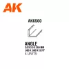 AK-Interactive - ANGLE 2.0 X 2.0 X 350MM – STYRENE ANGLE – (4 UNITS) Sztirol profil AK6560