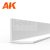 AK-Interactive - Angle 4.0 x 4.0 x 350mm – STYRENE ANGLE – (3 units) L alakú sztirol profil AK6562