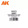 AK-Interactive - 0.5mm thickness x 245 x 195mm – STYRENE SHEET – (3 units)  sztirol lap AK6574