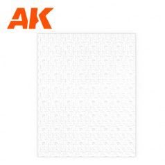   AK-Interactive - Pavement Spike Brick Sheet 245 x 195mm / 9.64 x 7.68 “ TEXTURED STYRENE SHEET – 1 Unit    sztirol textúra lap AK6581
