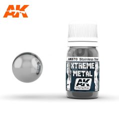   AK-Interactive XTREME METAL STAINLESS STEEL festék 30 ml AK670