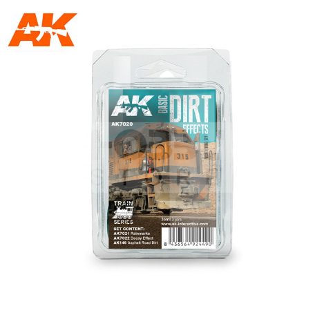 AK-Interactive BASIC DIRT EFFECTS WEATHERING SET - koszoló szett AK7020