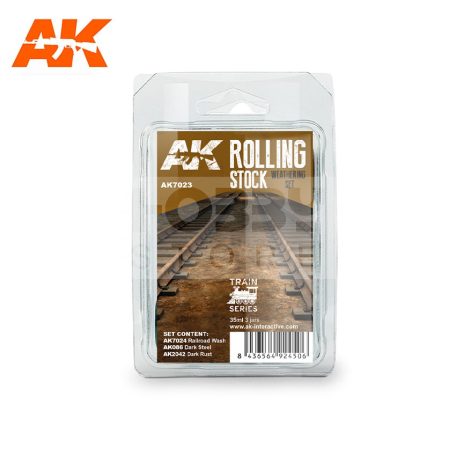 AK-Interactive ROLLING STOCK WEATHERING SET - koszoló szett AK7023