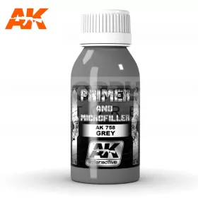   AK-Interactive GREY PRIMER AND MICROFILLER alapozófesték 100 ml AK758