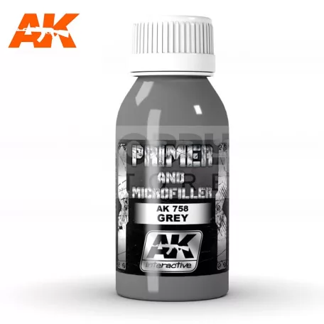 AK-Interactive GREY PRIMER AND MICROFILLER alapozófesték 100 ml AK758