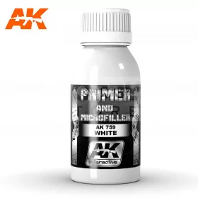   AK-Interactive WHITE PRIMER AND MICROFILLER alapozófesték 100 ml AK759