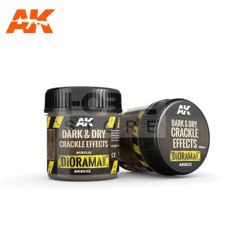 AK-Interactive DARK & DRY CRACKLE EFFECTS (Száraz sötét repedezett talaj effekt) 100 ml AK8032