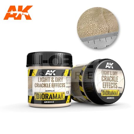 AK-Interactive LIGHT & DRY CRACKLE EFFECTS (Száraz világos repedezett talaj effekt) 100 ml AK8033
