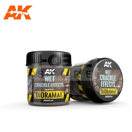 AK-Interactive - WET CRACKLE EFFECTS - 100ml (Acrylic)-Nedves repedezett talaj effekt AK8034