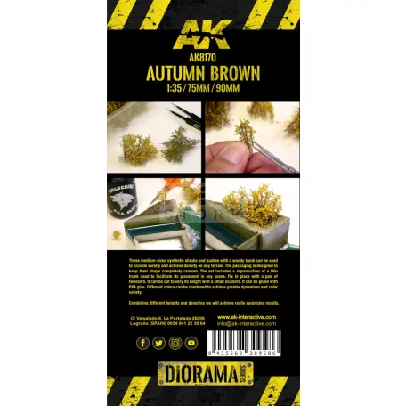 AK-Interactice AUTUMN BROWN SHRUBBERIES -Realisztikus bokrok diorámákhoz-figurákhoz AK8170