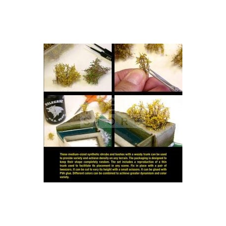 AK-Interactice LATE SUMMER GREEN SHRUBBERIES -Realisztikus bokrok diorámákhoz-figurákhoz AK8172