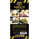 AK-Interactice BLOMMING PINK SHRUBBERIES -Realisztikus bokrok diorámákhoz-figurákhoz AK8173