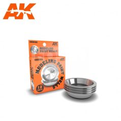   AK-Interactive MODELING PAINT WELLS- festékkeverő tál 12 db - AK8206