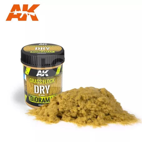 AK-Interactive DRY 2 mm-es statikus szórható műfű (Static Grass Flock 2mm - DRY - 250 ml) AK8223