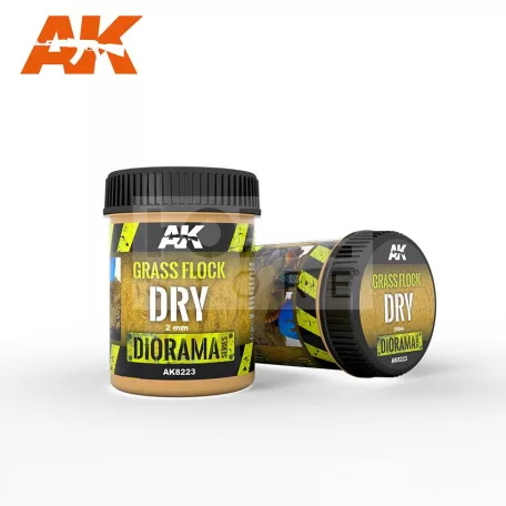 AK-Interactive DRY 2 mm-es statikus szórható műfű (Static Grass Flock 2mm - DRY - 250 ml) AK8223