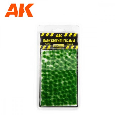 AK-Interactive DARK GREEN TUFTS 4MM - Fűcsomók diorámához AK8245