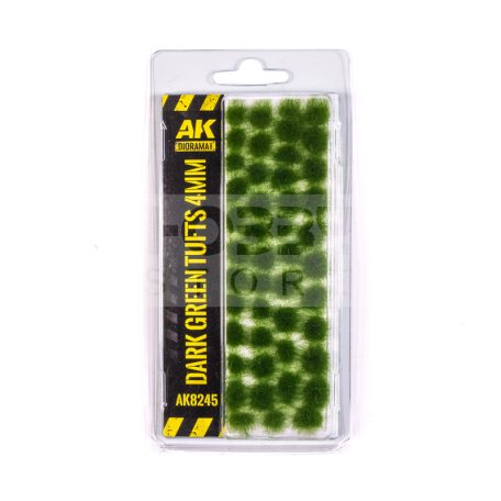 AK-Interactive DARK GREEN TUFTS 4MM - Fűcsomók diorámához AK8245