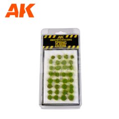   AK-Interactive GRASS TUFTS WITH STONES SPRING - Fűcsomók diorámához kövekkel AK8248