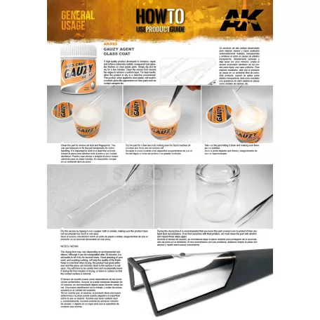AK-Interactive Gauzy Agent Glass Coat (100ml) AK893