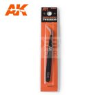 AK-Interactive Hajlított végű csipesz makettezéshez (Curved Point Tweezer) AK9007
