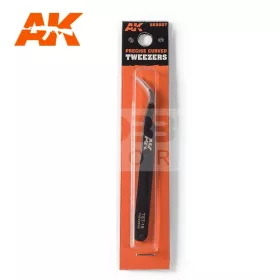   AK-Interactive Hajlított végű csipesz makettezéshez (Curved Point Tweezer) AK9007