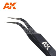   AK-Interactive Hajlított végű csipesz makettezéshez (Curved Point Tweezer) AK9007