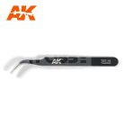 AK-Interactive Hajlított végű csipesz makettezéshez (Curved Point Tweezer) AK9007