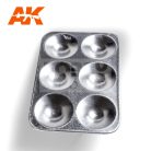 AK-Interactive SIX WELLS TRAY - alumínium festőpaletta AK9014