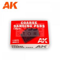  AK-Interactive COARSE SANDING PADS – 120# 4 UNITS - csiszolószivacs makettezéshez AK9016