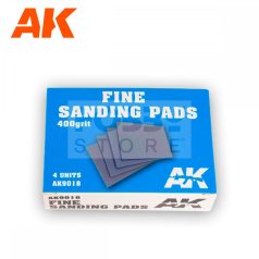   AK-Interactive FINE SANDING PADS – 400# 4 UNITS - csiszolószivacs makettezéshez AK9018