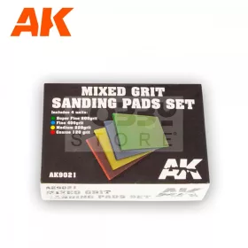   AK-Interactive MIXED GRIT SANDING PADS SET 4 UNITS. - csiszolószivacs makettezéshez AK9021