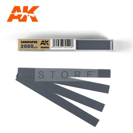 AK Interactive-vizes csiszolópapír 1000# finomságú 50 db - (Wet Sandpaper 1000 grit x 50 units) AK9026