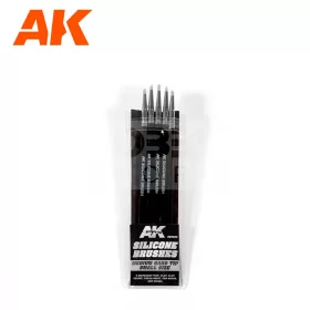   AK-Interactive Formázó szilikon ecset kis méret-kemény (SILICONE BRUSHES MEDIUM TIP SMALL 5 SILICONE PENCILS) AK9085