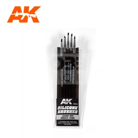 AK-Interactive Formázó szilikon ecset kis méret-kemény (  SILICONE BRUSHES HARD TIP SMALL (5 SILICONE PENCILS) AK9087