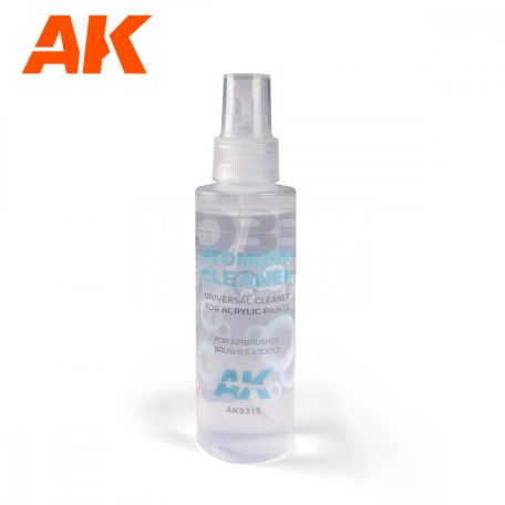 AK-Interactive ATOMIZER CLEANER FOR ACRYLIC 125ml - tisztító folyadék akril festékhez AK9315