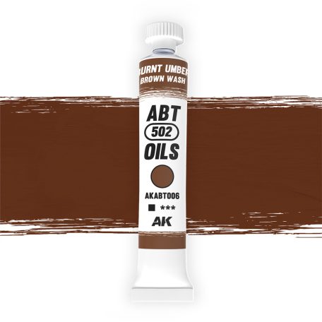 AK Interactive - Burnt Umber/Brown Wash olajfesték 20 ml - AKABT006